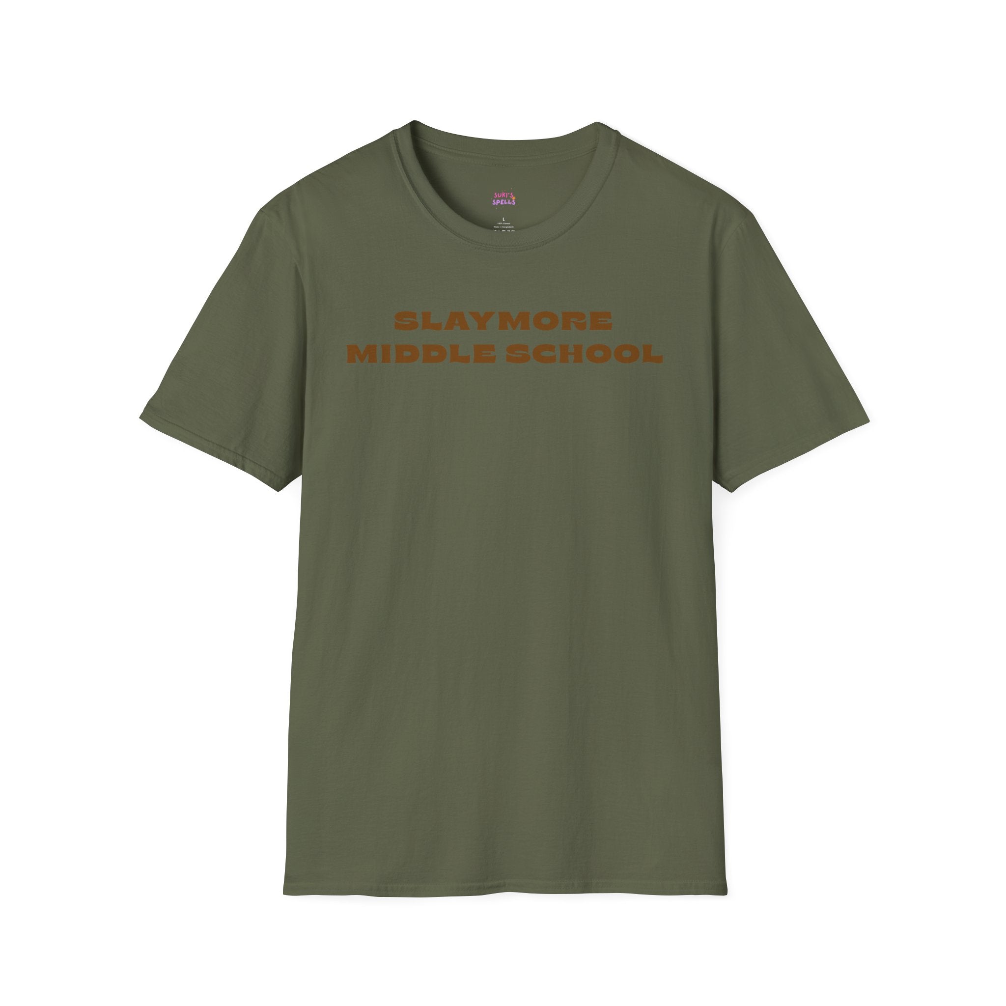 Slaymore Middle School Unisex Softstyle T-Shirt, Everyday Wear, Fitness Apparel, Inspirational Quotes Shirt
