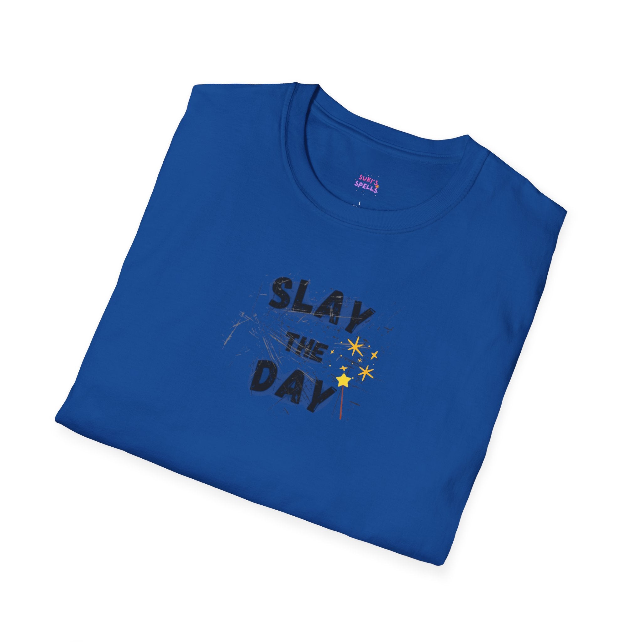 Slay The Day Tee - Unisex Softstyle T-Shirt, Everyday Wear, Fitness Apparel, Inspirational Quotes Shirt