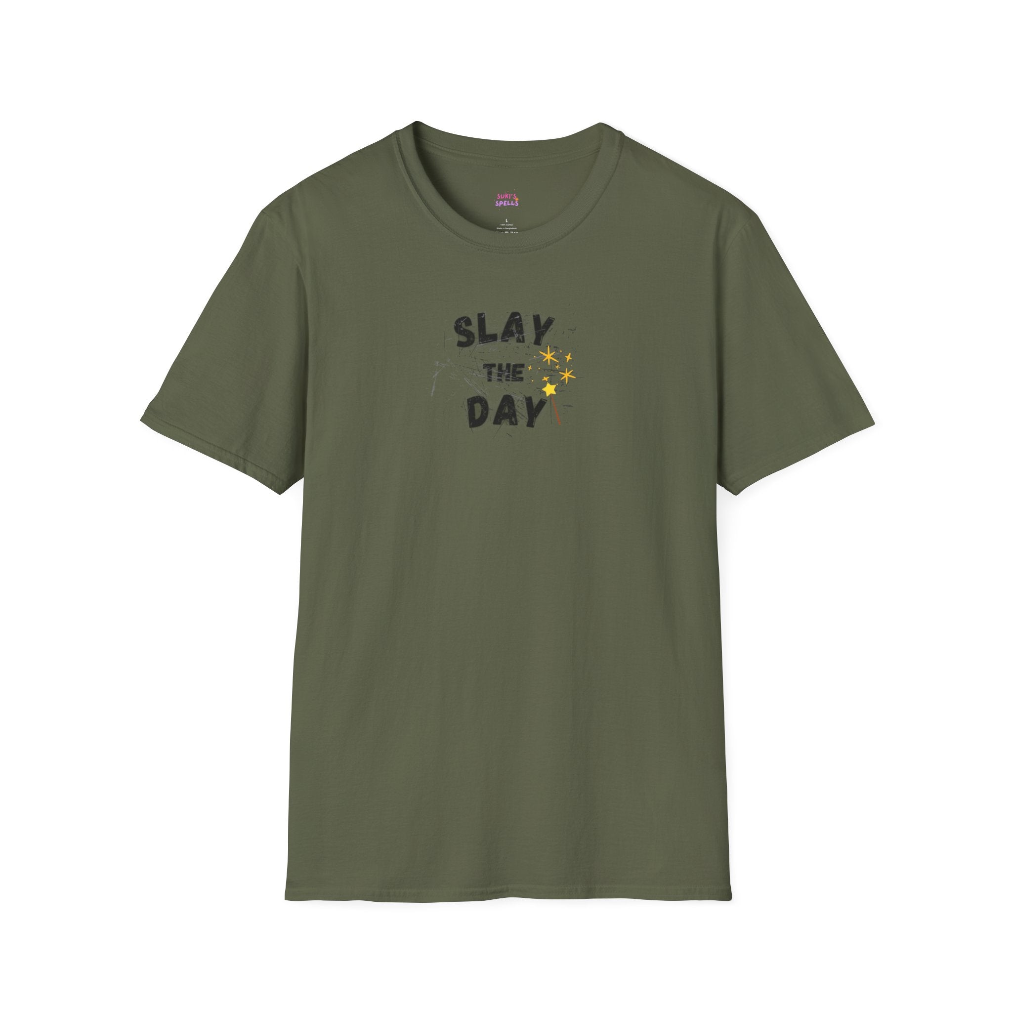 Slay The Day Tee - Unisex Softstyle T-Shirt, Everyday Wear, Fitness Apparel, Inspirational Quotes Shirt