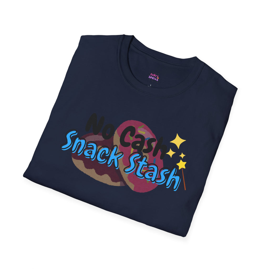 No Cash Snack Stash Tee - Unisex Softstyle T-Shirt, Everyday Wear, Fitness Apparel, Inspirational Quotes Shirt