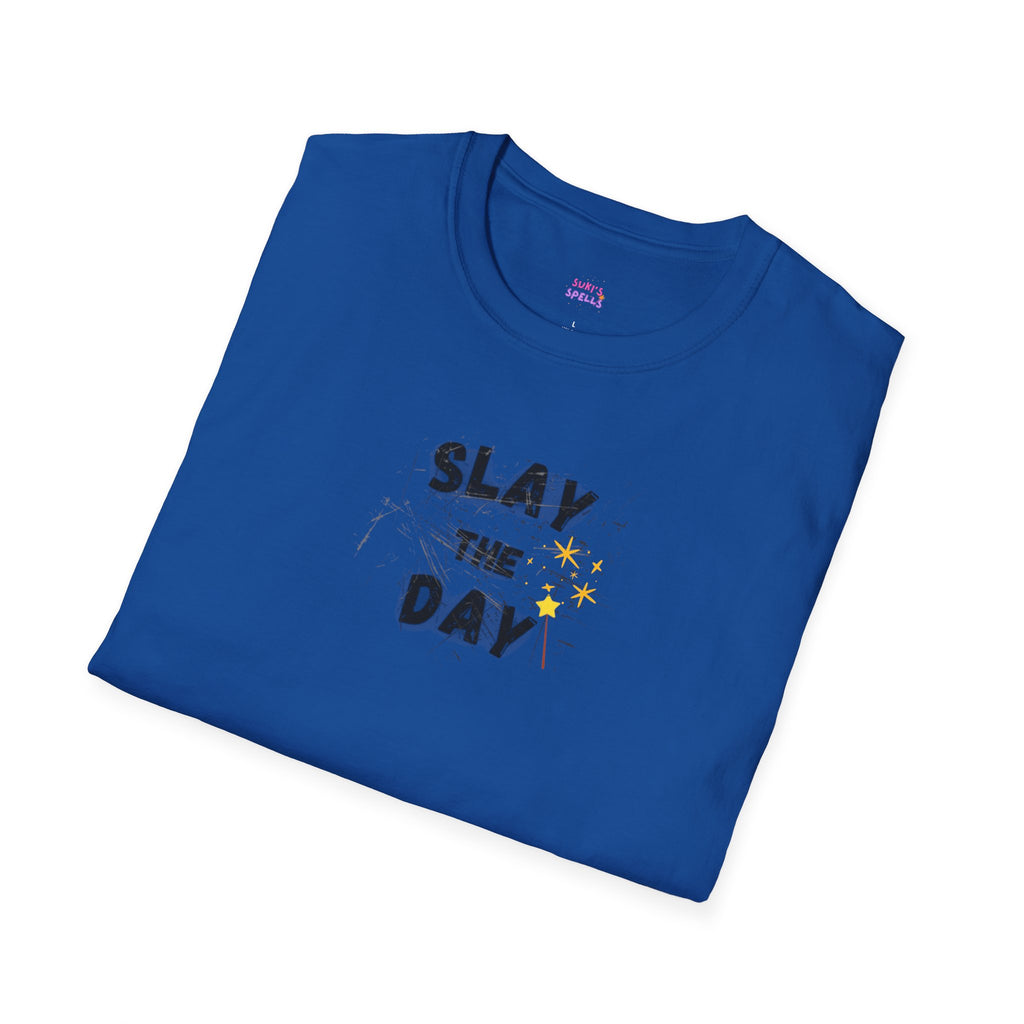 Slay The Day Tee - Unisex Softstyle T-Shirt, Everyday Wear, Fitness Apparel, Inspirational Quotes Shirt