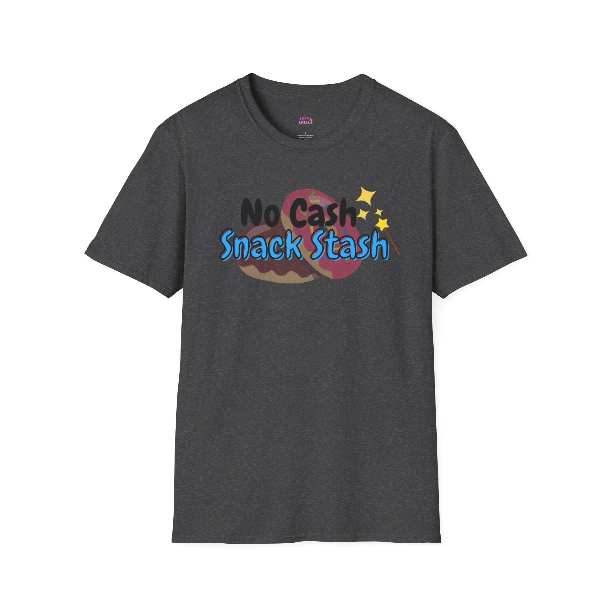 No Cash Snack Stash Tee - Unisex Softstyle T-Shirt, Everyday Wear, Fitness Apparel, Inspirational Quotes Shirt