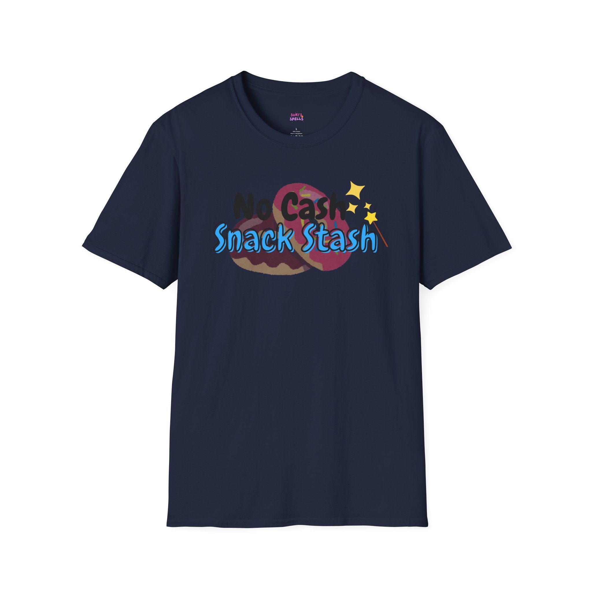 No Cash Snack Stash Tee - Unisex Softstyle T-Shirt, Everyday Wear, Fitness Apparel, Inspirational Quotes Shirt