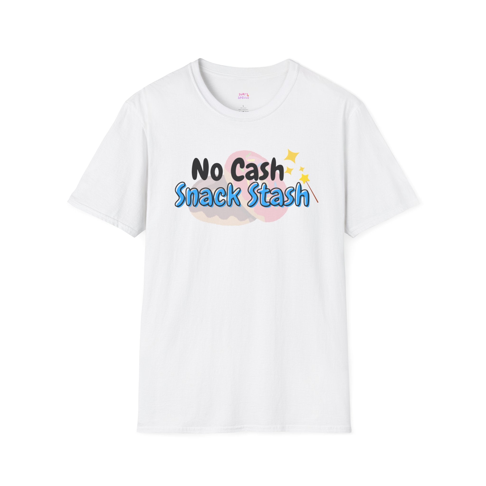 No Cash Snack Stash Tee - Unisex Softstyle T-Shirt, Everyday Wear, Fitness Apparel, Inspirational Quotes Shirt