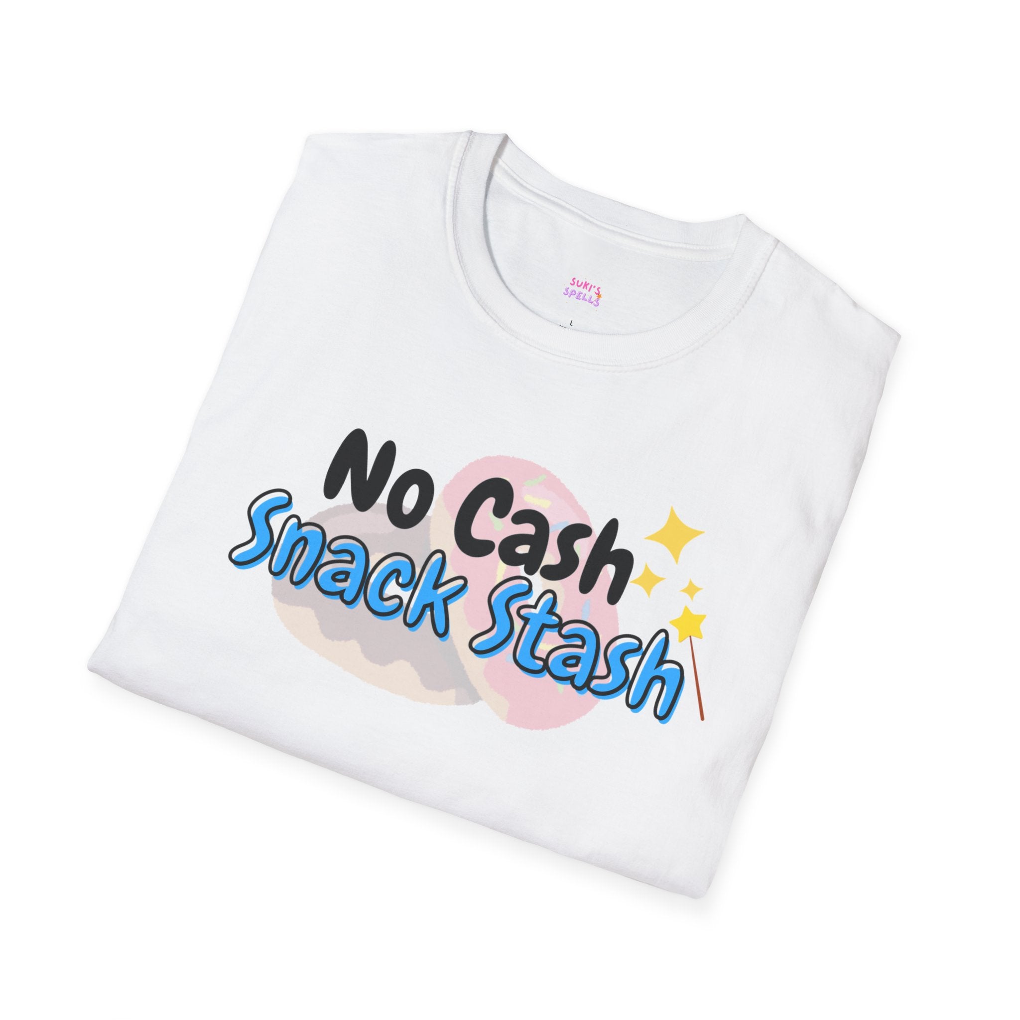No Cash Snack Stash Tee - Unisex Softstyle T-Shirt, Everyday Wear, Fitness Apparel, Inspirational Quotes Shirt
