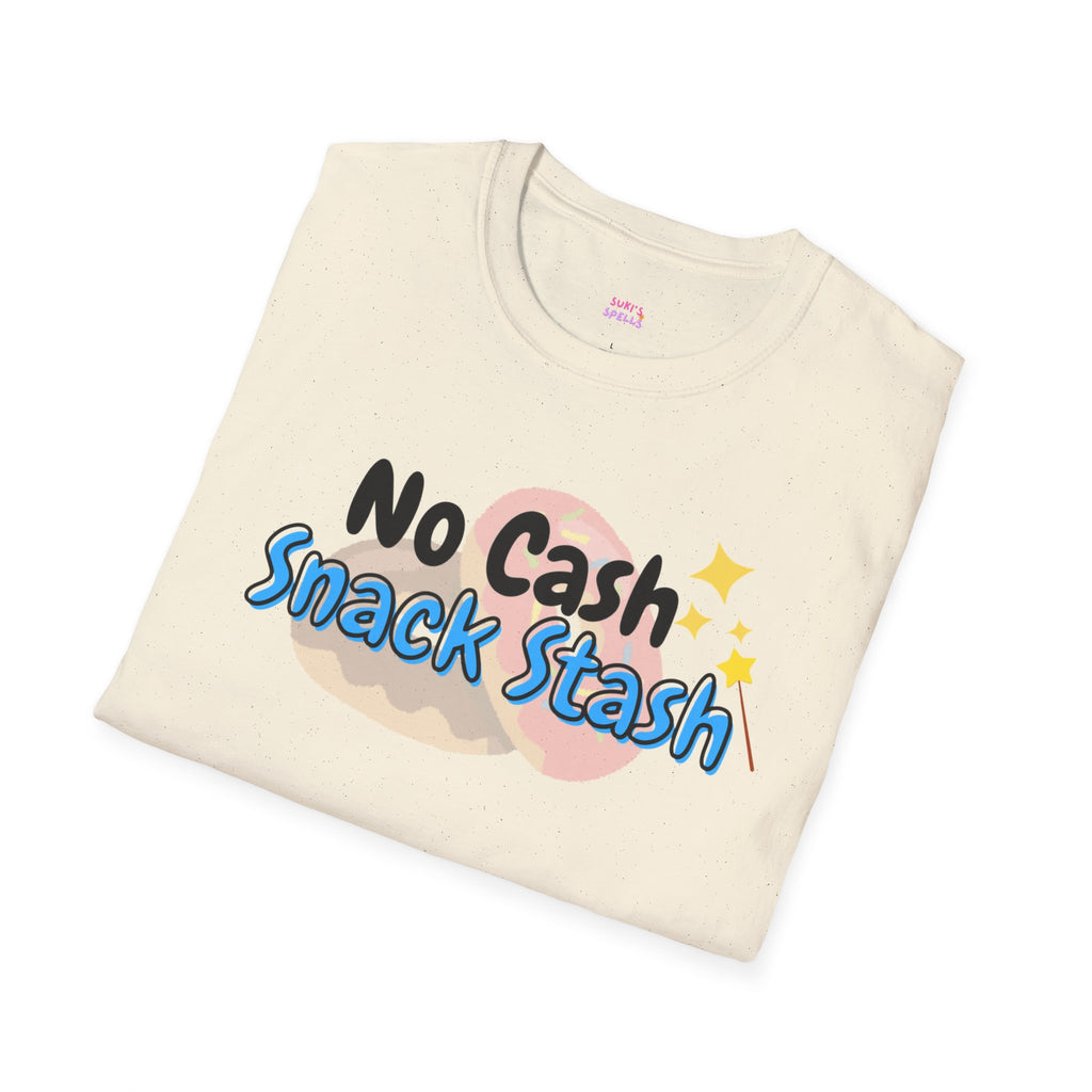 No Cash Snack Stash Tee - Unisex Softstyle T-Shirt, Everyday Wear, Fitness Apparel, Inspirational Quotes Shirt