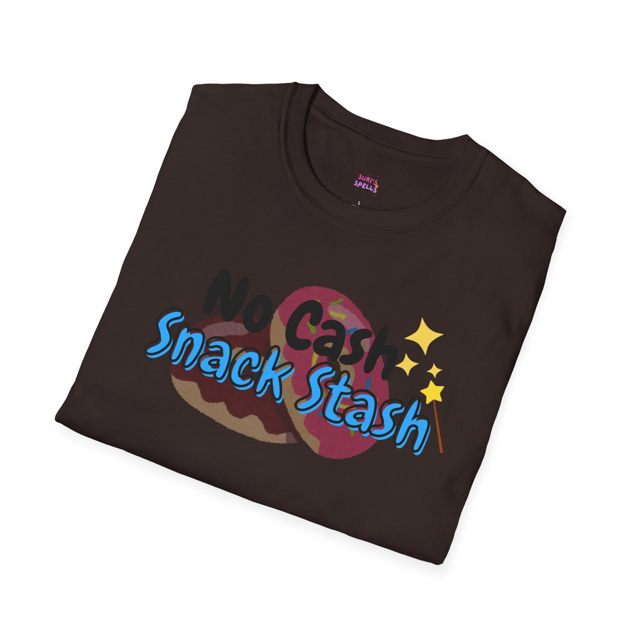 No Cash Snack Stash Tee - Unisex Softstyle T-Shirt, Everyday Wear, Fitness Apparel, Inspirational Quotes Shirt