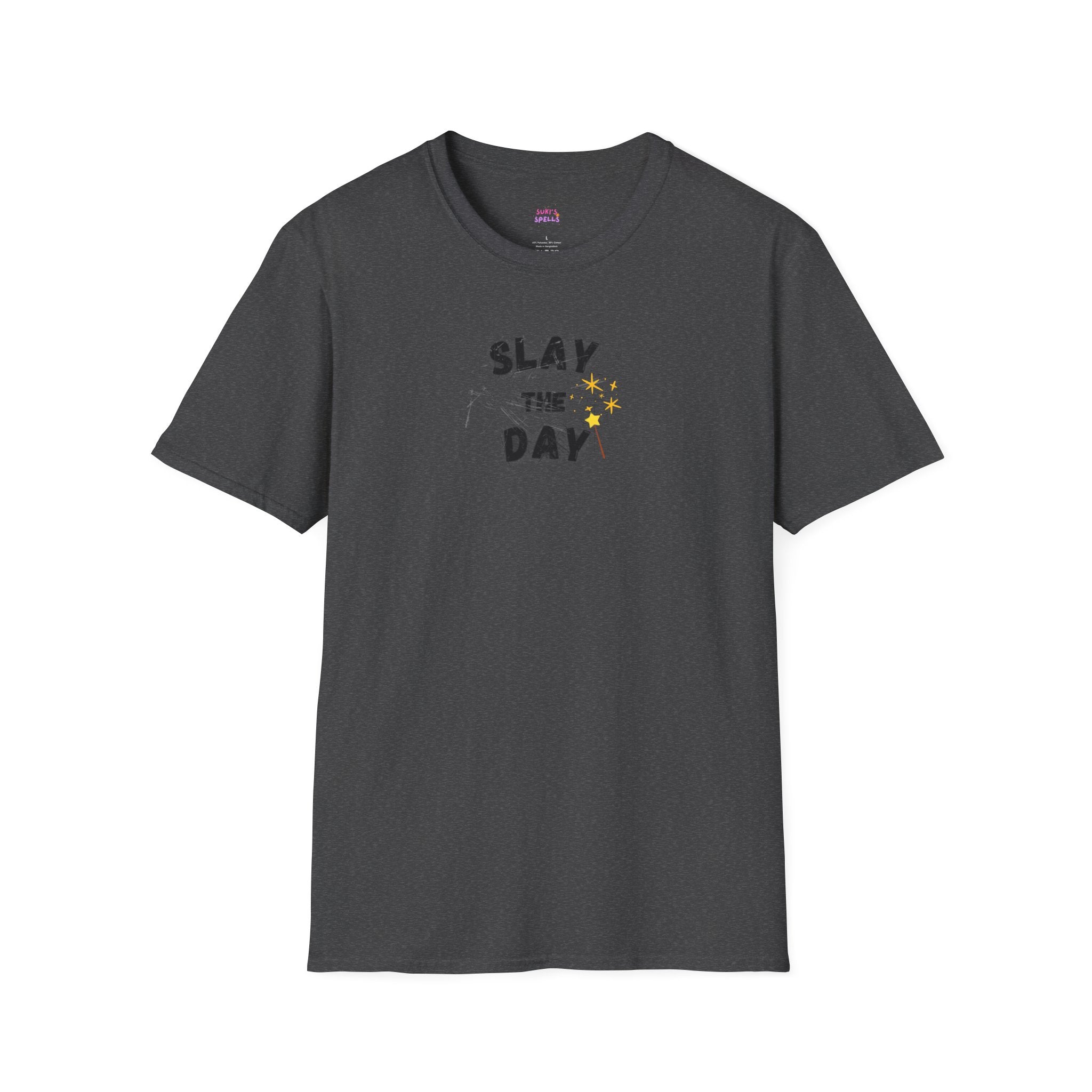 Slay The Day Tee - Unisex Softstyle T-Shirt, Everyday Wear, Fitness Apparel, Inspirational Quotes Shirt