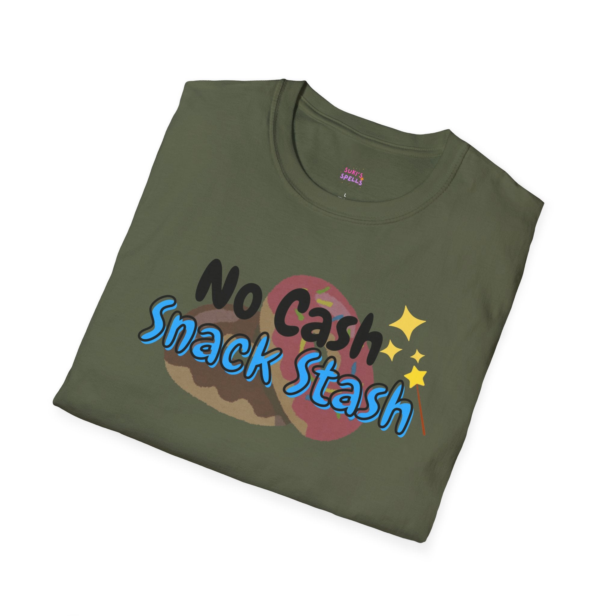 No Cash Snack Stash Tee - Unisex Softstyle T-Shirt, Everyday Wear, Fitness Apparel, Inspirational Quotes Shirt
