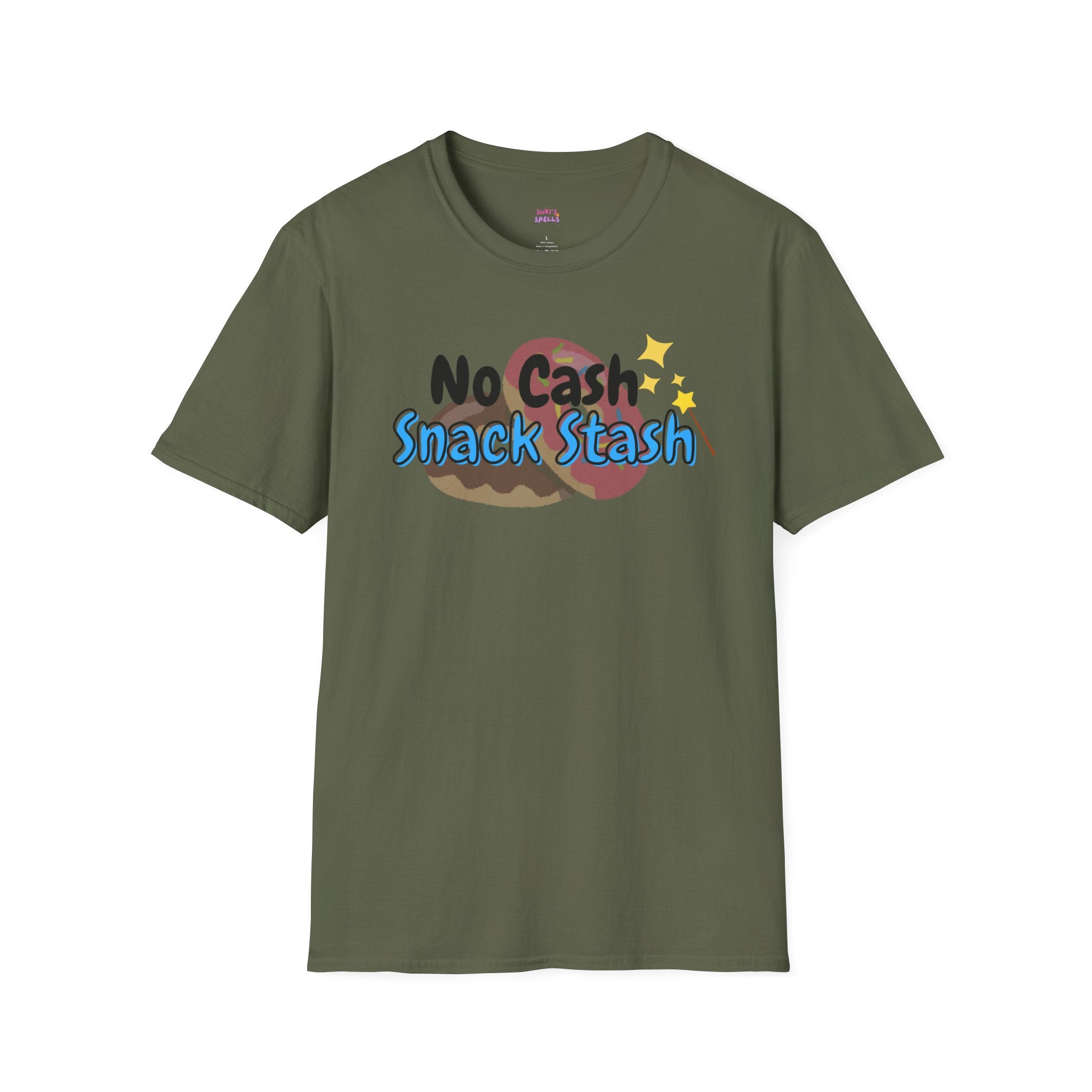 No Cash Snack Stash Tee - Unisex Softstyle T-Shirt, Everyday Wear, Fitness Apparel, Inspirational Quotes Shirt