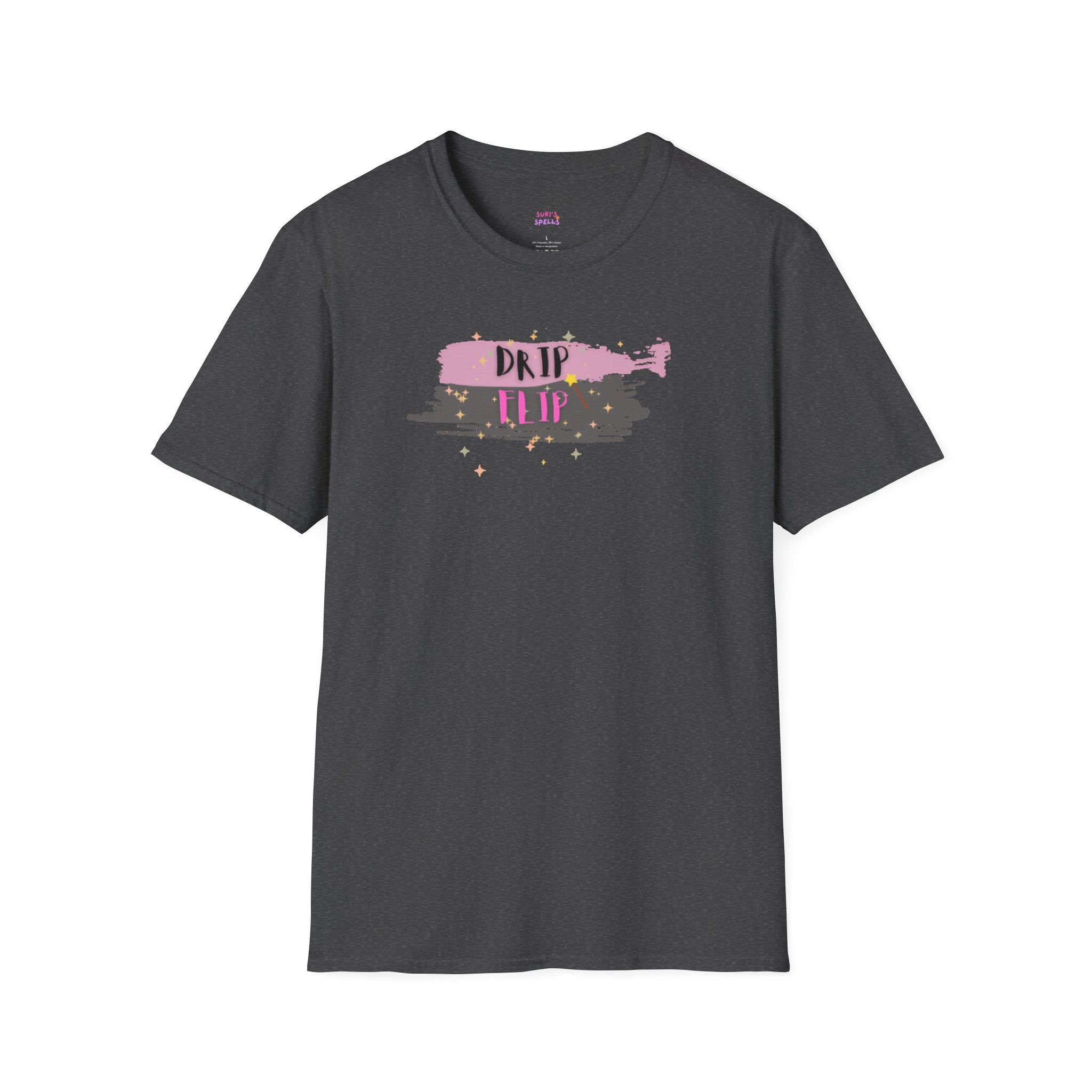 Drip Flip Spell Unisex Softstyle T-Shirt, Casual Tee, Gift for Trendsetters, Streetwear Style