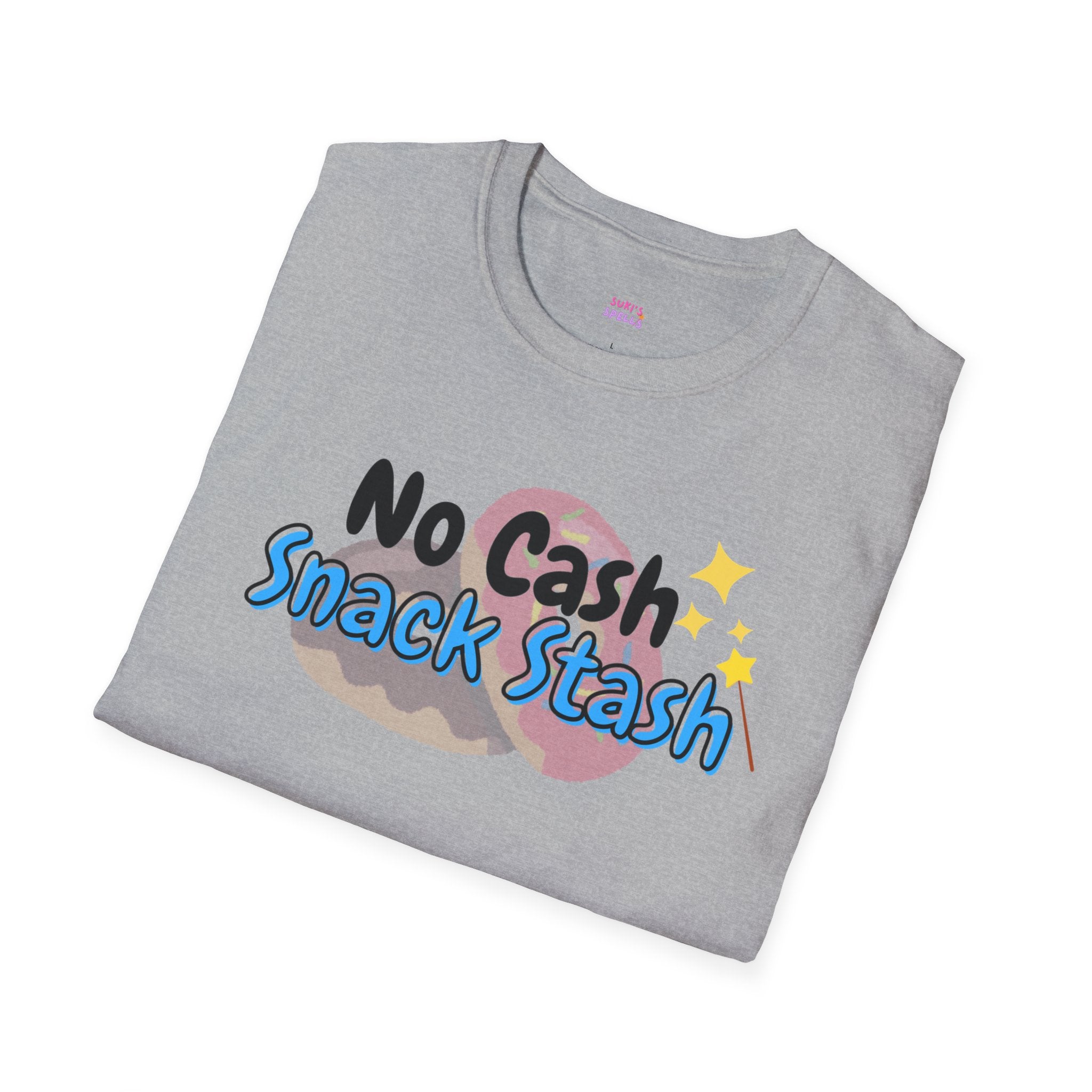 No Cash Snack Stash Tee - Unisex Softstyle T-Shirt, Everyday Wear, Fitness Apparel, Inspirational Quotes Shirt