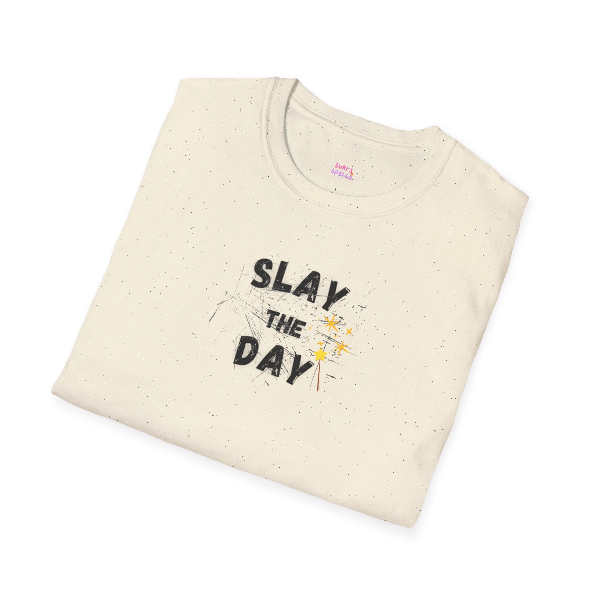 Slay The Day Tee - Unisex Softstyle T-Shirt, Everyday Wear, Fitness Apparel, Inspirational Quotes Shirt