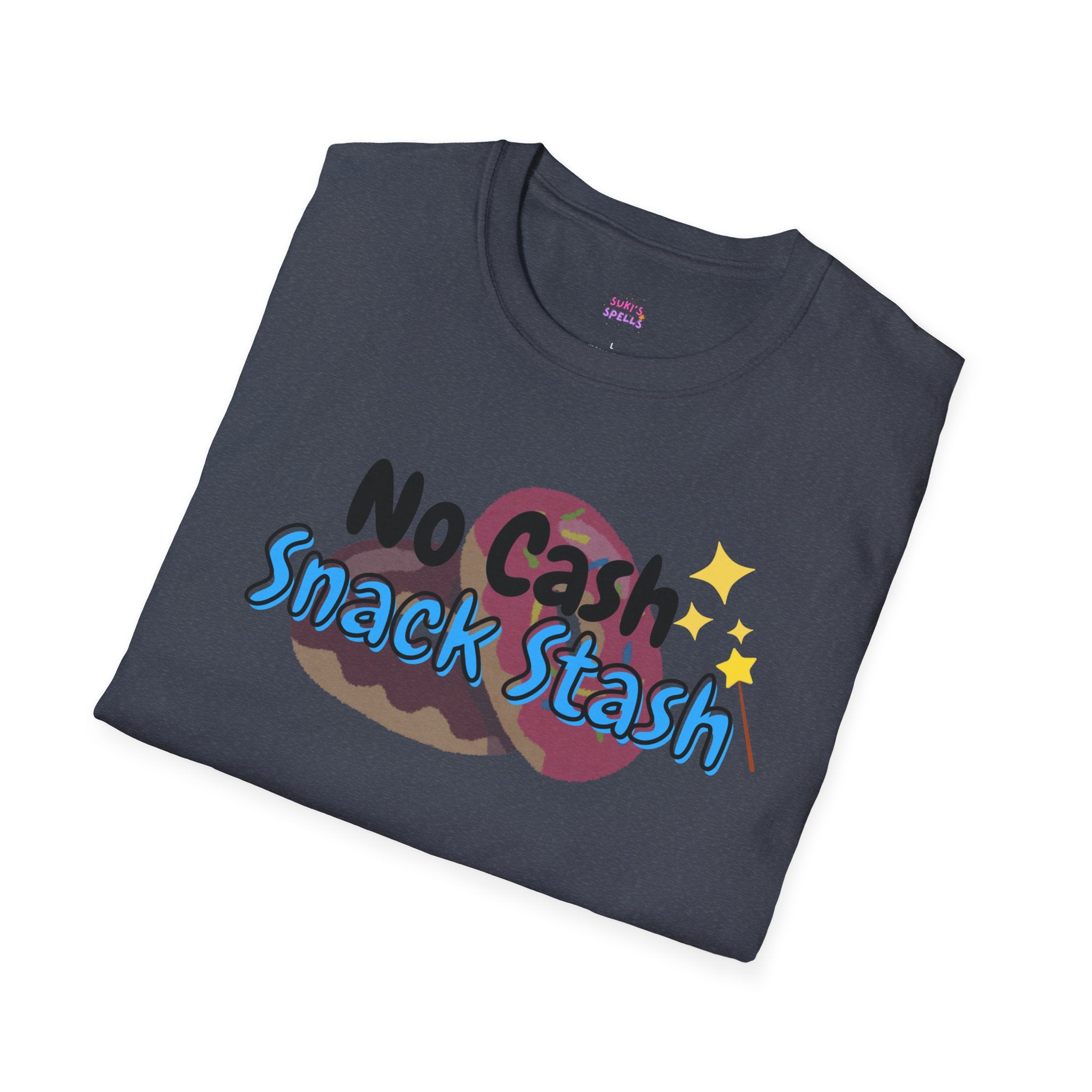 No Cash Snack Stash Tee - Unisex Softstyle T-Shirt, Everyday Wear, Fitness Apparel, Inspirational Quotes Shirt