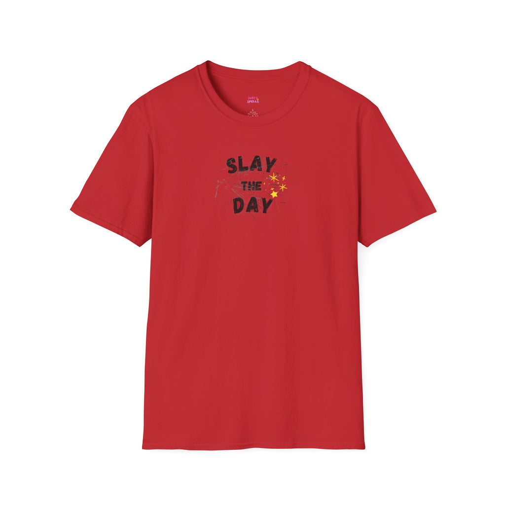 Slay The Day Tee - Unisex Softstyle T-Shirt, Everyday Wear, Fitness Apparel, Inspirational Quotes Shirt