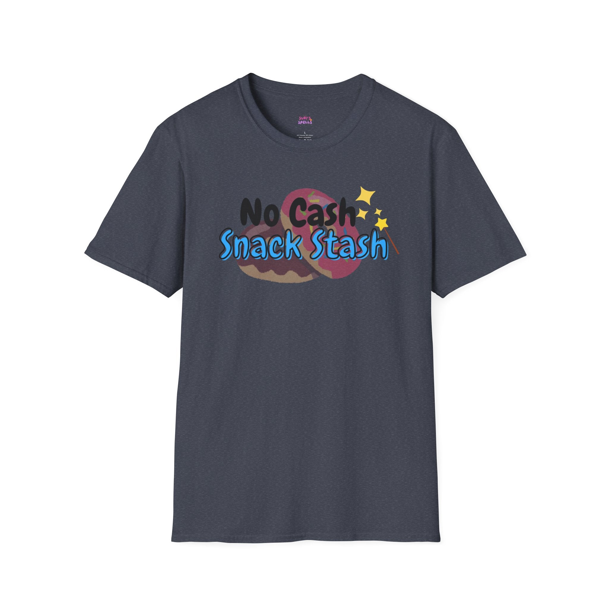No Cash Snack Stash Tee - Unisex Softstyle T-Shirt, Everyday Wear, Fitness Apparel, Inspirational Quotes Shirt