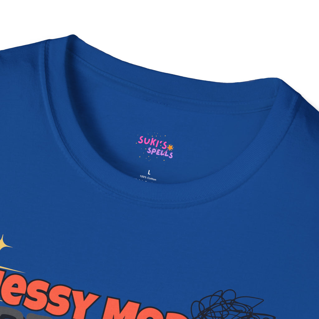 Messy Mop Spell Drop T-Shirt, Fun Graphic Tee, Casual Wear, Gift for Friends, Unique Summer Style, Everyday Comfort