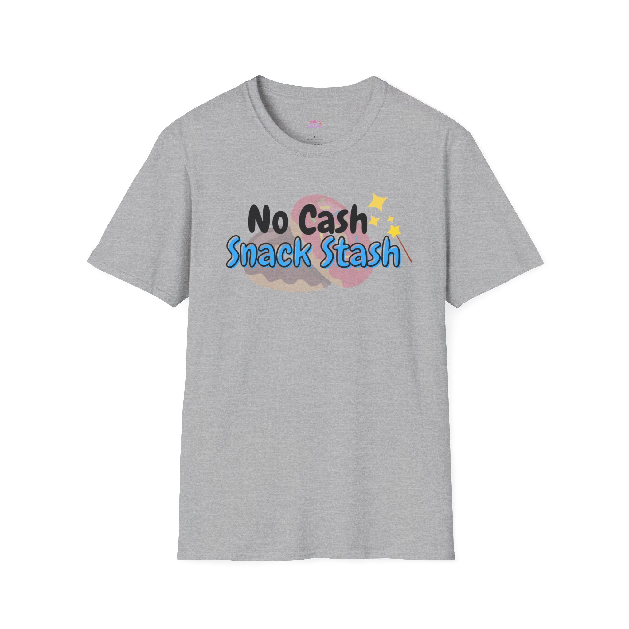 No Cash Snack Stash Tee - Unisex Softstyle T-Shirt, Everyday Wear, Fitness Apparel, Inspirational Quotes Shirt