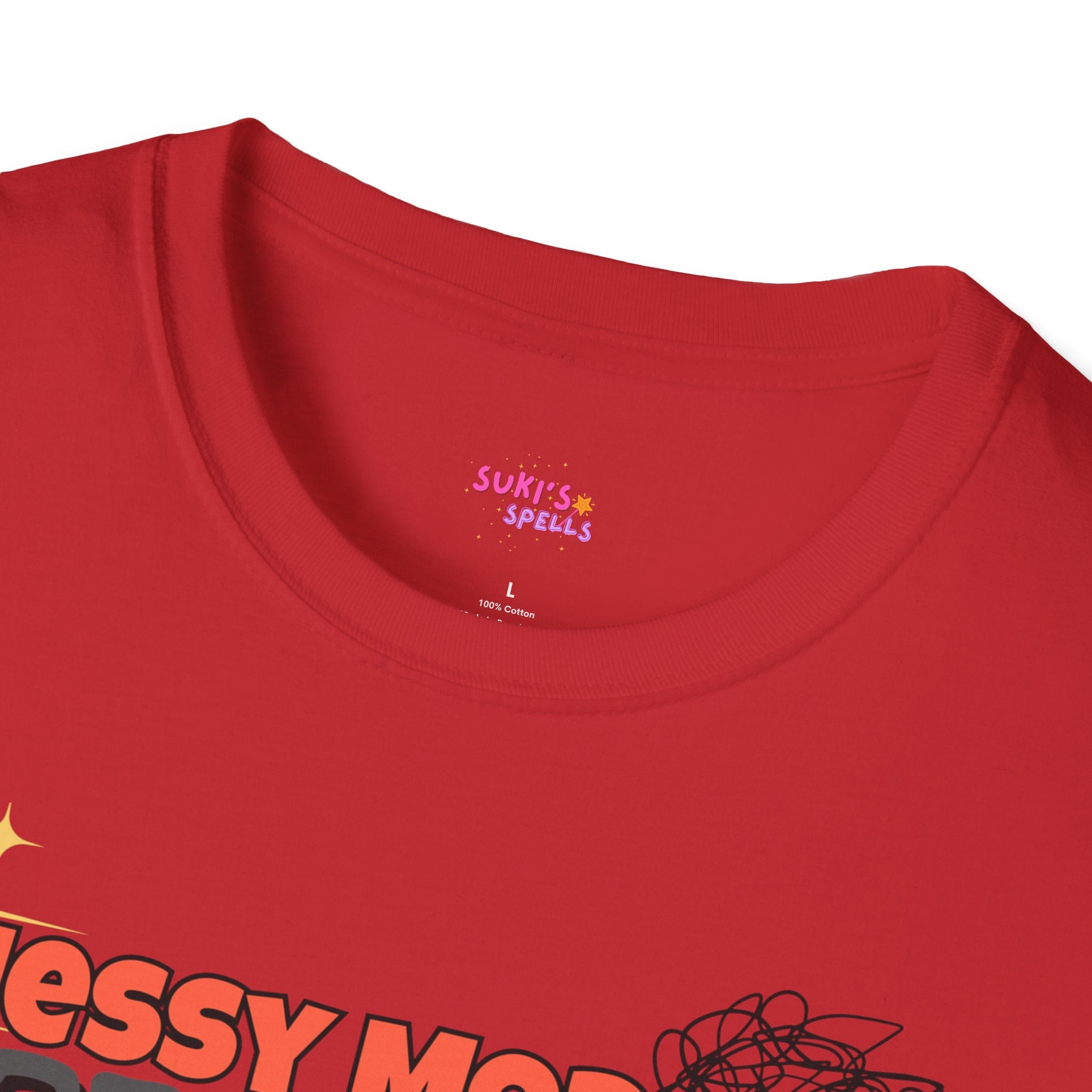 Messy Mop Spell Drop T-Shirt, Fun Graphic Tee, Casual Wear, Gift for Friends, Unique Summer Style, Everyday Comfort